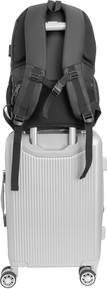 Jack Abrahams | The Chandler | Men's 20-In Coated Workbook Backpack with USB Port