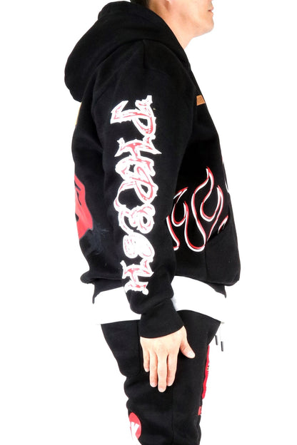 SPIDER Heavy weight brushed graphic pullover hoodie