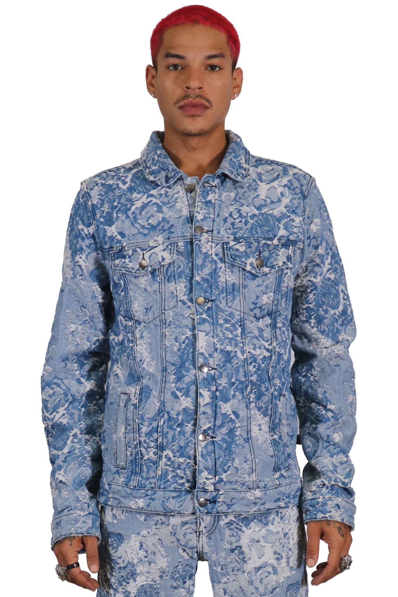 Flex Men's Jacquard Denim Jacket