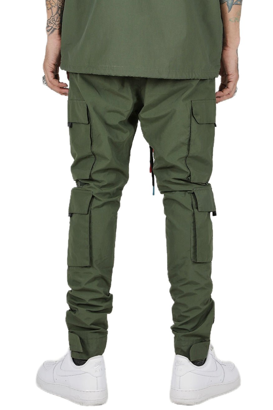 Anas Men's premium crispy nylon cargo jogger pants