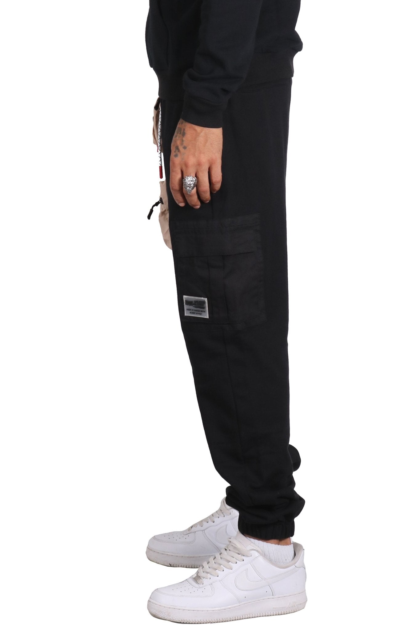 ROX Men's Premium French Terry Jogger Pants with Multi 3D Pocket