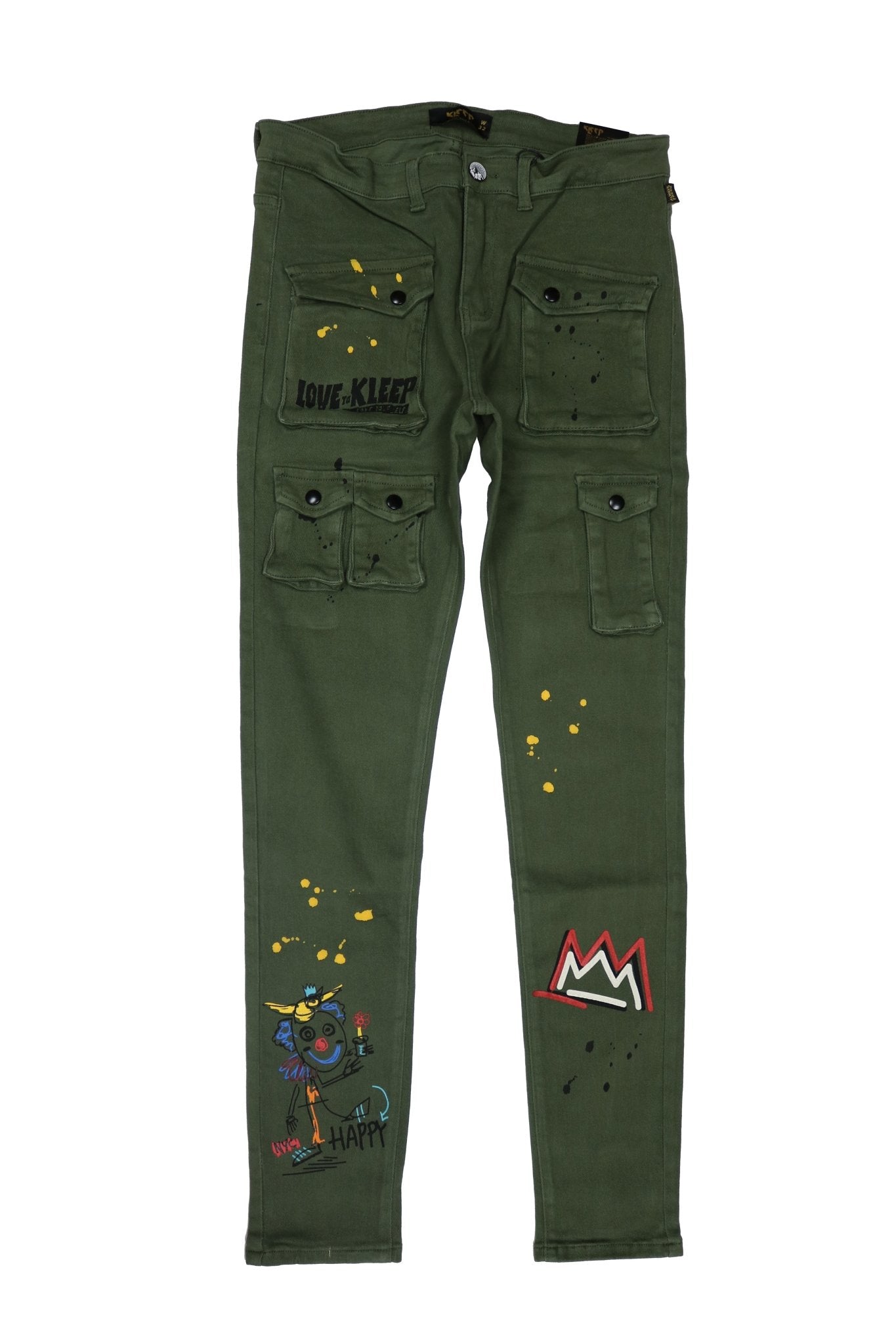 Jake Men's premium skinny twill cargo pants.