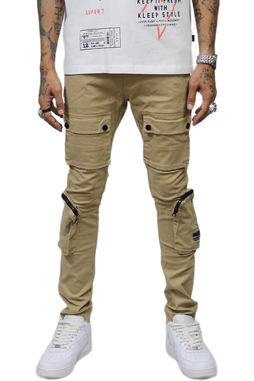 Brun Men's premium twill cargo pant with multi functional pockets