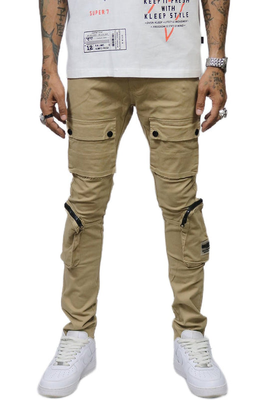 Brun Men's premium twill cargo pant with multi functional pockets