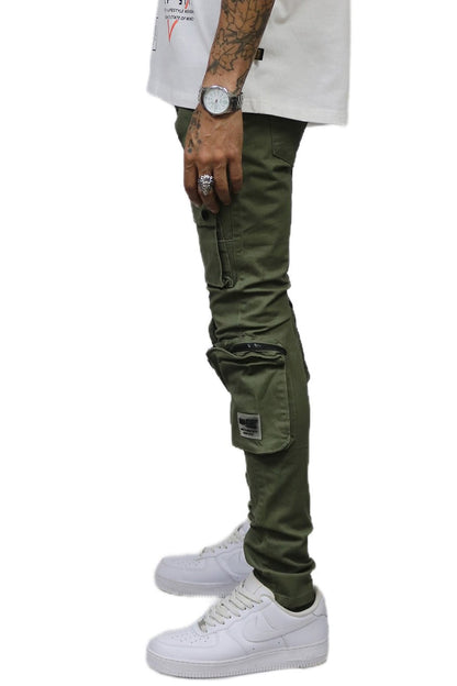 Verde Men's premium twill cargo pant with multi functional pockets