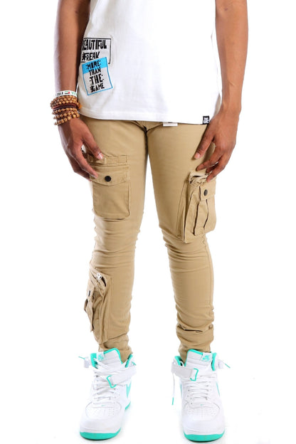 HEWIT Men's premium twill khaki  cargo pants.