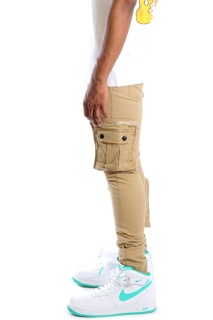 HEWIT Men's premium twill khaki  cargo pants.