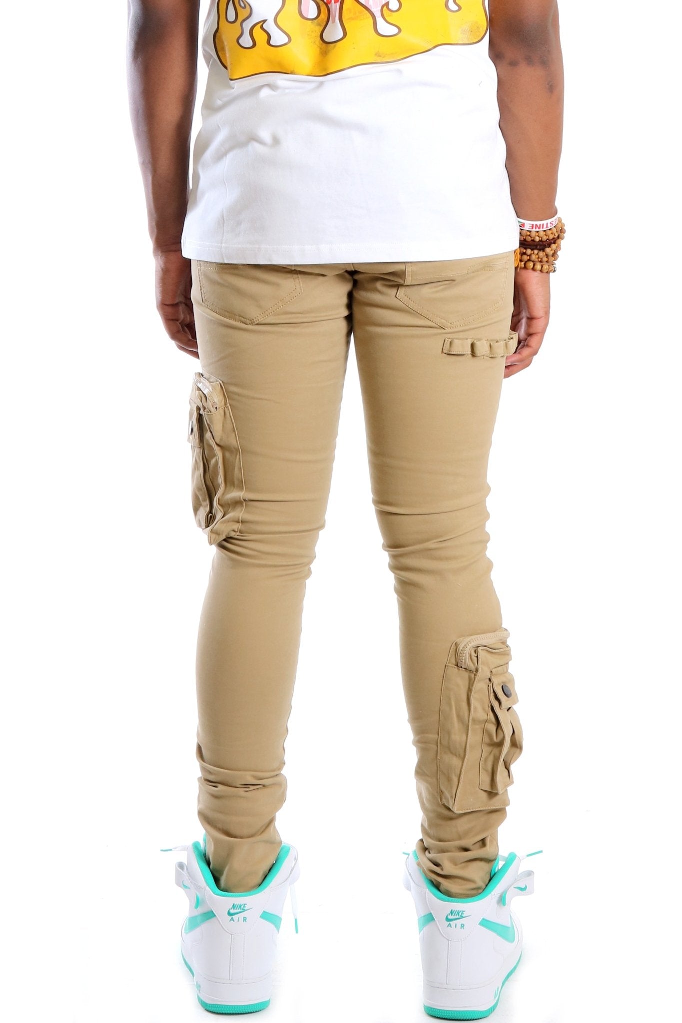 HEWIT Men's premium twill khaki  cargo pants.