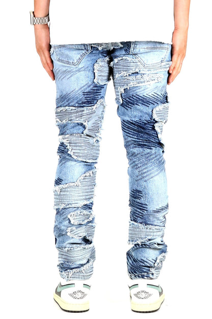 SPHERE Men's Premium Heavy Washed Skinny Denim Pants