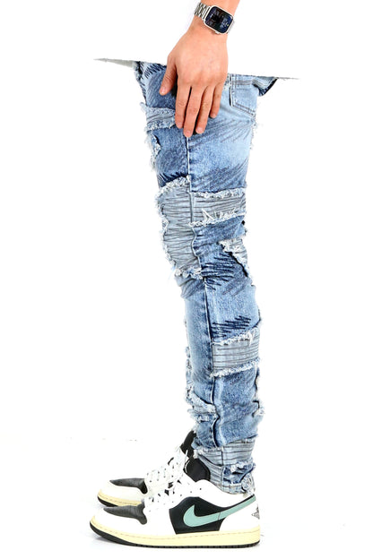 SPHERE Men's Premium Heavy Washed Skinny Denim Pants