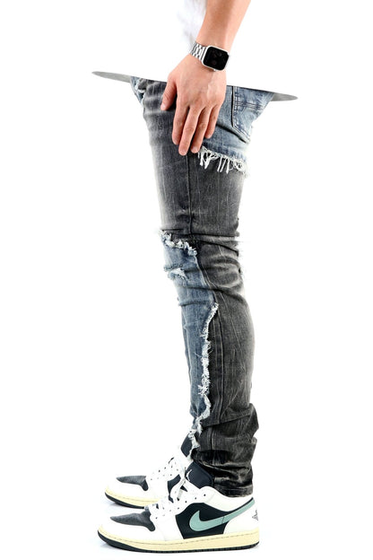 TOTE Men's Premium Heavy Washed Skinny Denim Pants