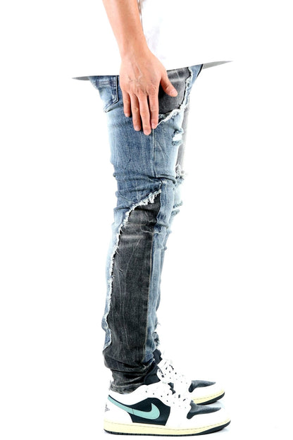 TOTE Men's Premium Heavy Washed Skinny Denim Pants