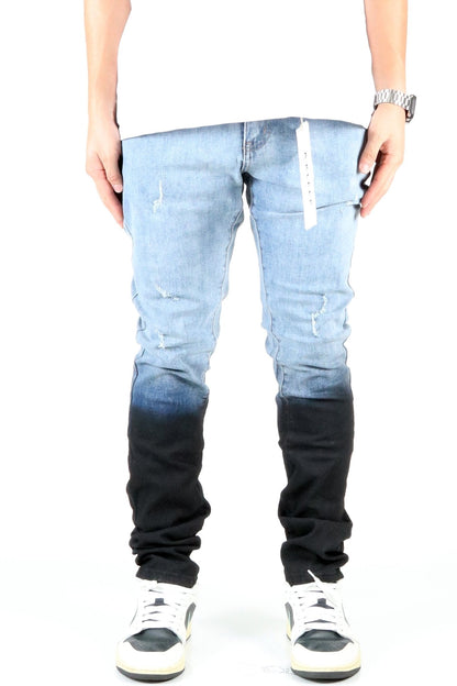 MIKE Men's Premium Heavy Washed Skinny Denim Pants