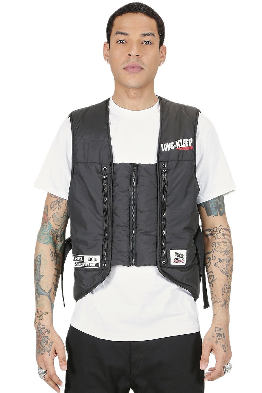 MILLER Men's premium cire padded vest with functional tape and multi pocket