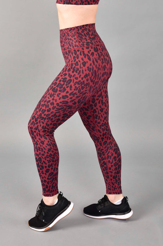 Ultra High Rise Recycled Luxe 7/8 Legging in Red Velvet Leopard