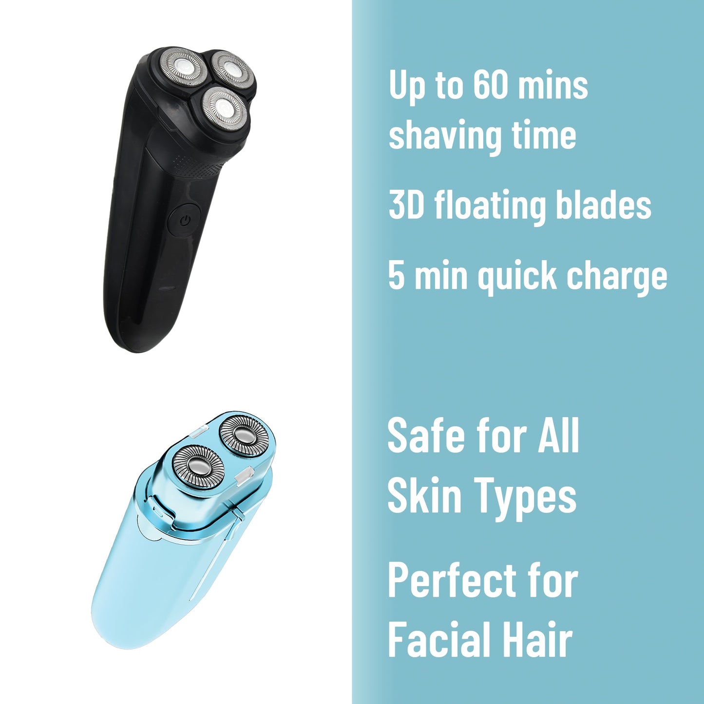 Ultimate Shaving Power Bundle: Mario Lopez Men's Rechargeable Electric Shaver & Painless Electric Shaver