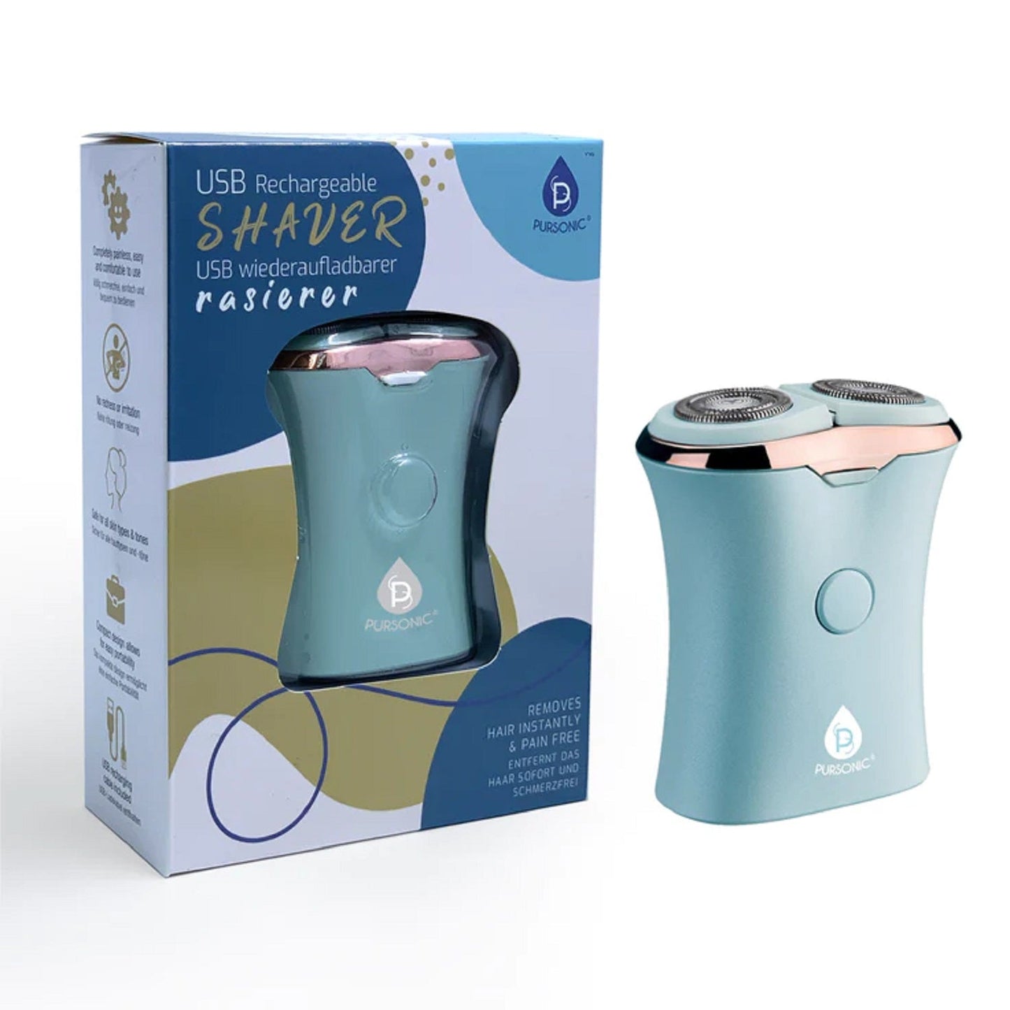 Rechargeable USB Ladies Shaver, Removes Hair Instantly & Pain Free