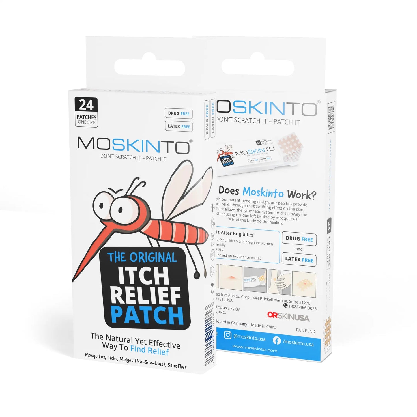 Moskinto: 24ct Classic, The Original, Itch-Relief Patch (Beige Tone)