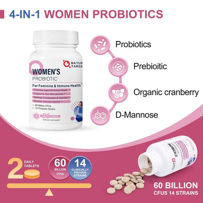 Probiotics Tablet for Women,  with Vaginal and Urinary Health