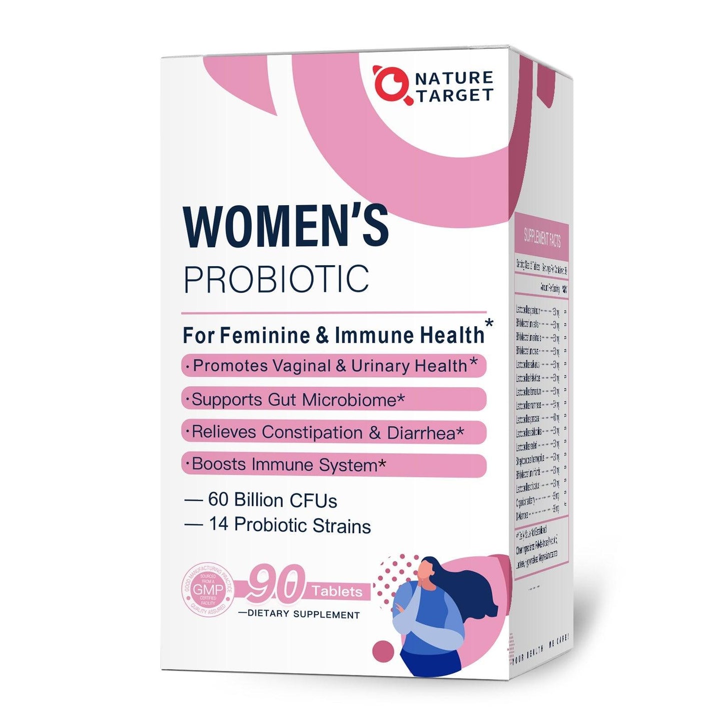 Probiotics Tablet for Women,  with Vaginal and Urinary Health