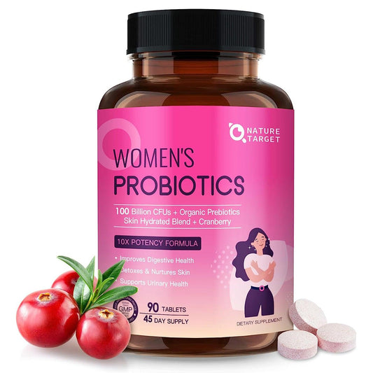 Probiotics + Vitamins + Prebiotic for Women, with Skin and Vaginal Health