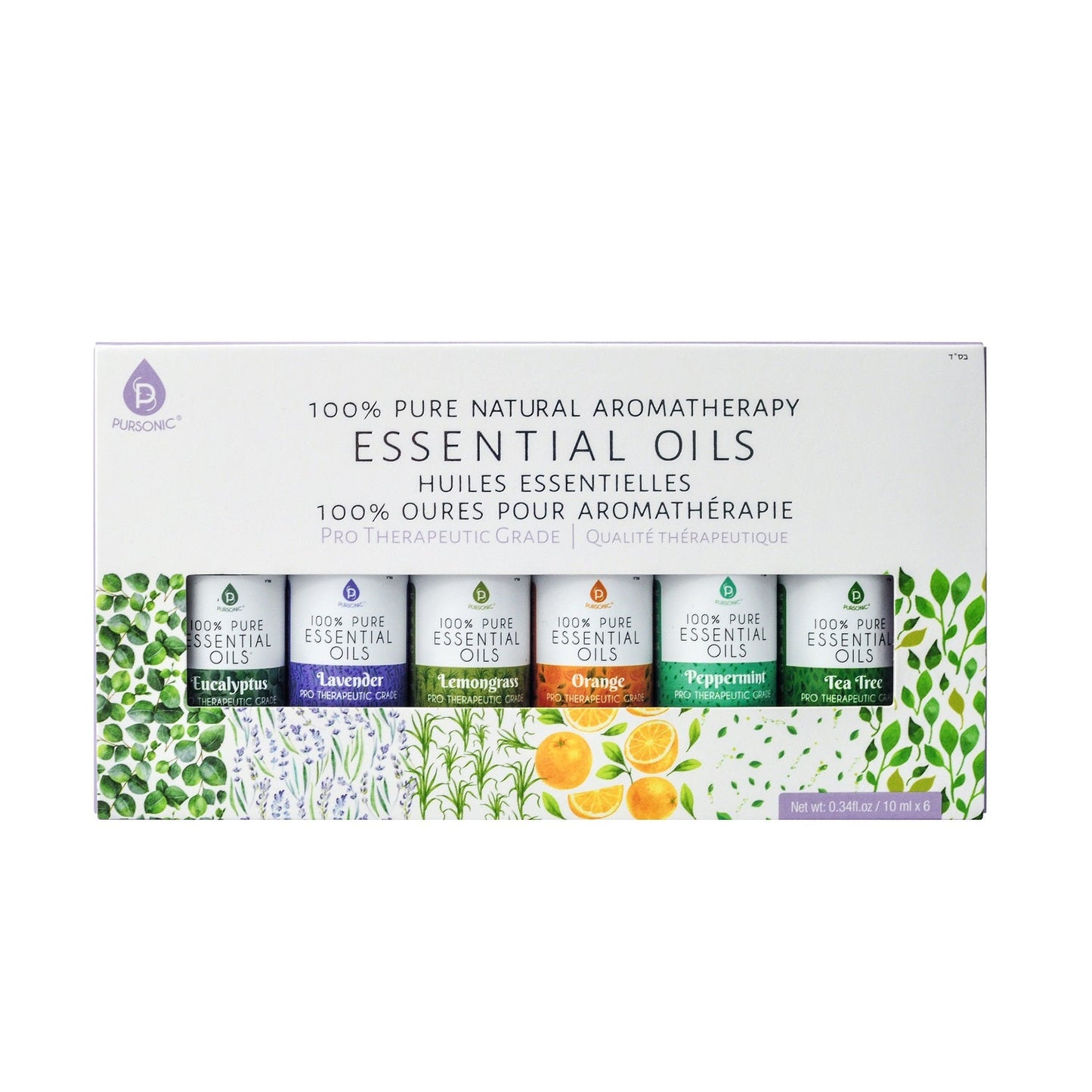 6 Pack of 100% Pure Essential Aromatherapy Oils