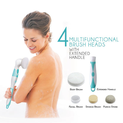 Advanced Facial & Body Cleansing Brush With Extended Handle