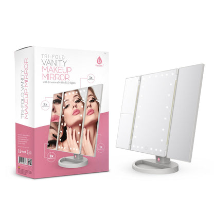 Tri-Fold Vanity Makeup Mirror