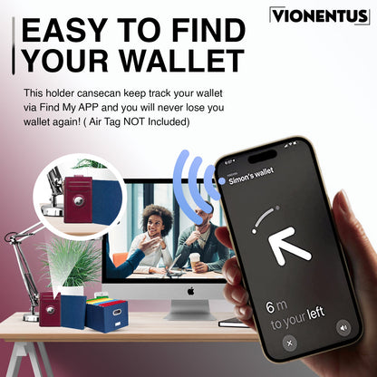 Women's AirTag Wallet : Deluxe Smart VN300