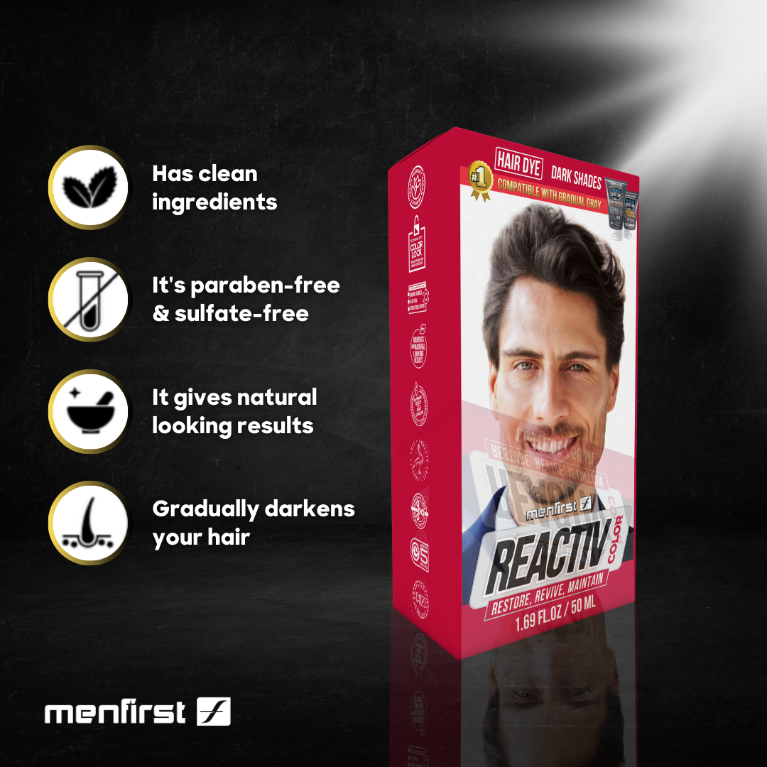 Menfirst - Reactiv Semi-Permanent Instant Hair Dye for Men - 1 Pack - 1.69 Oz Each