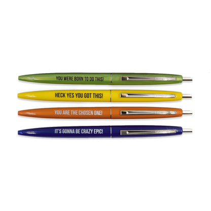 Ridiculously Motivational Pen Set of 4 in Multicolor by The Bullish Store