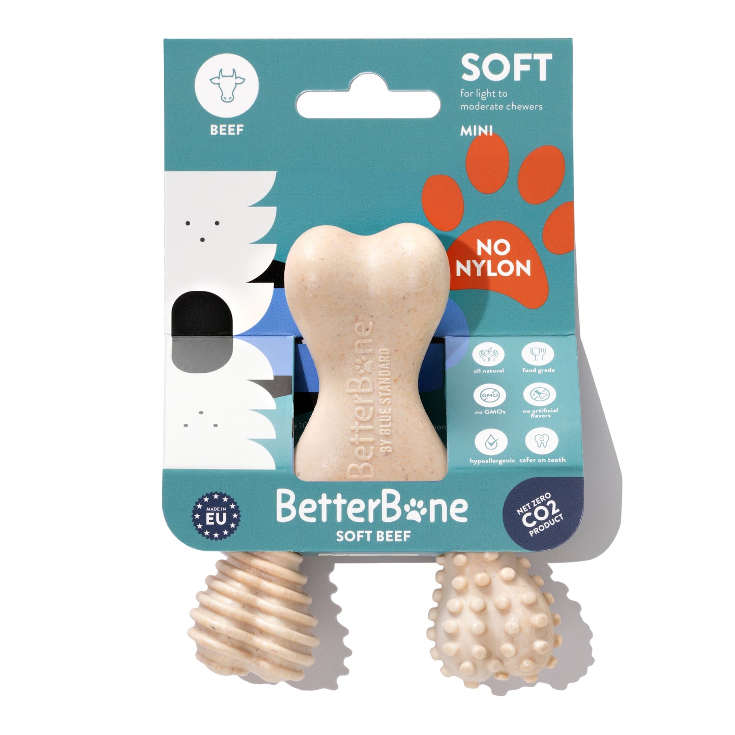 BetterBone SOFT Density-All-Natural, Perfect for teething Puppies, Older dogs, LIGHT chewers