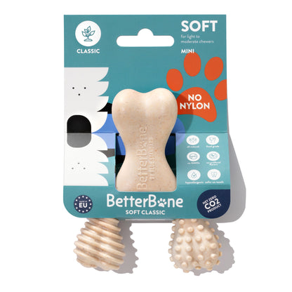 BetterBone SOFT Density-All-Natural, Perfect for teething Puppies, Older dogs, LIGHT chewers