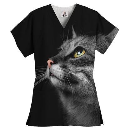 Unisex 3-Pocket V-Neck Top