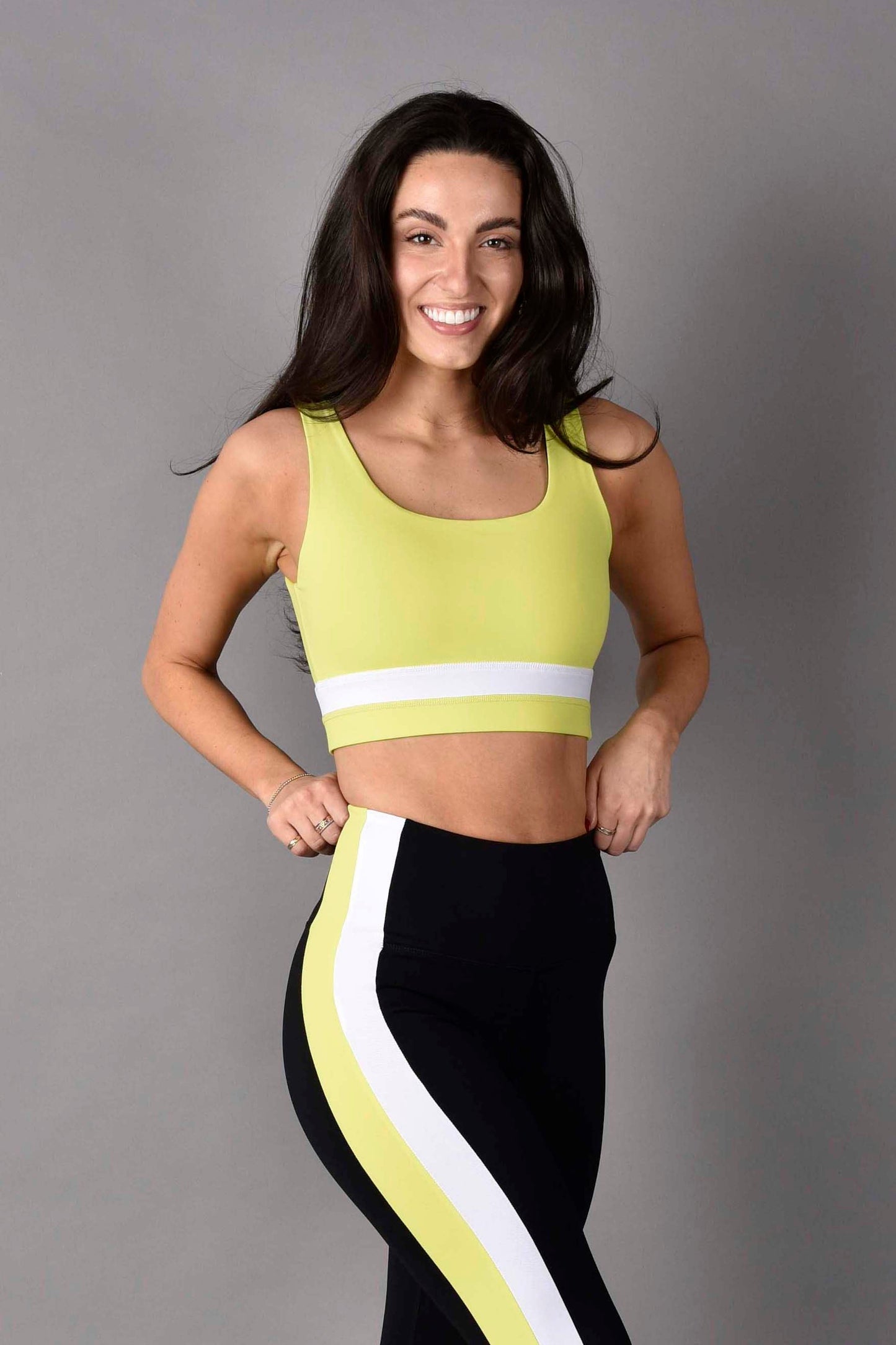 Teagan Reversible Matte Luxe Sports Bra in Neon Black Combo