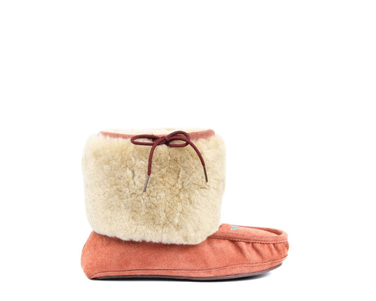 Moccasin Bootie - Faded Red