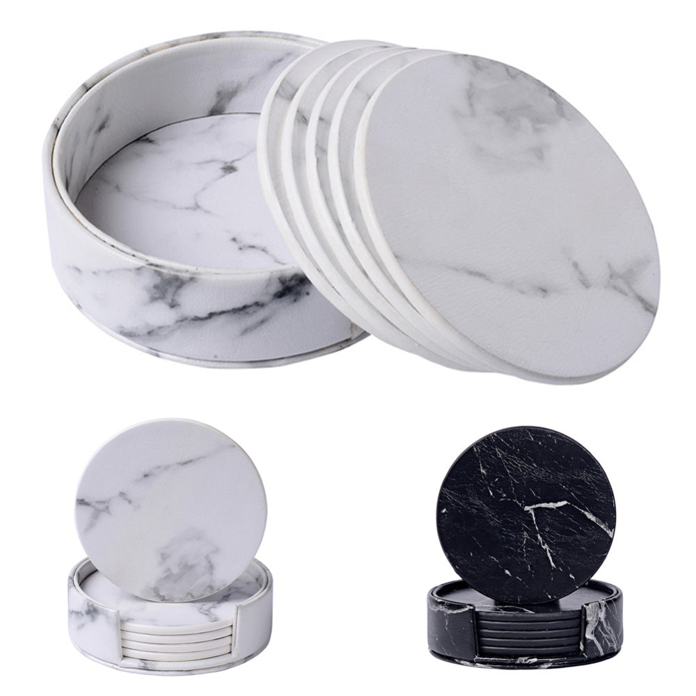 Marble Wine Bottle Coasters | Elegant Coasters for Home, Restaurant, or Hotel