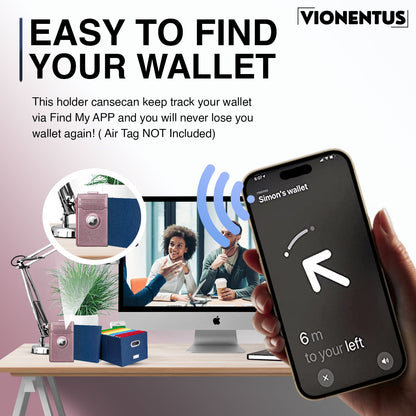 Women's AirTag Wallet : Deluxe Smart VN300