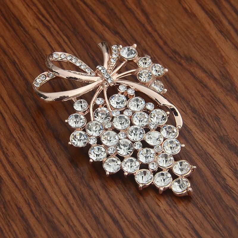 Sparkling Grape Cluster Brooch: A Toast to Style