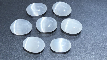 Selenite Crystal Mini Small Palm Stone Orb Carving Wholesale Bulk Gemstone Lot