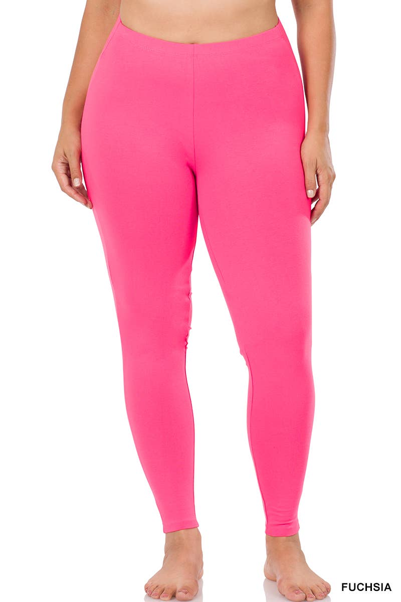 PLUS SIZE BETTER COTTON FULL LENGTH LEGGINGS