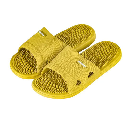 Acupressure Massage Slippers Non-Slip Mustard Womens Medium