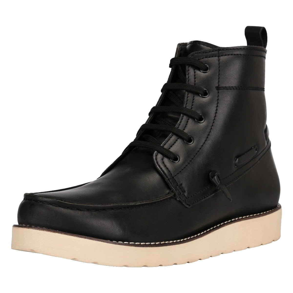 Auda Leather Lace-Up Boots