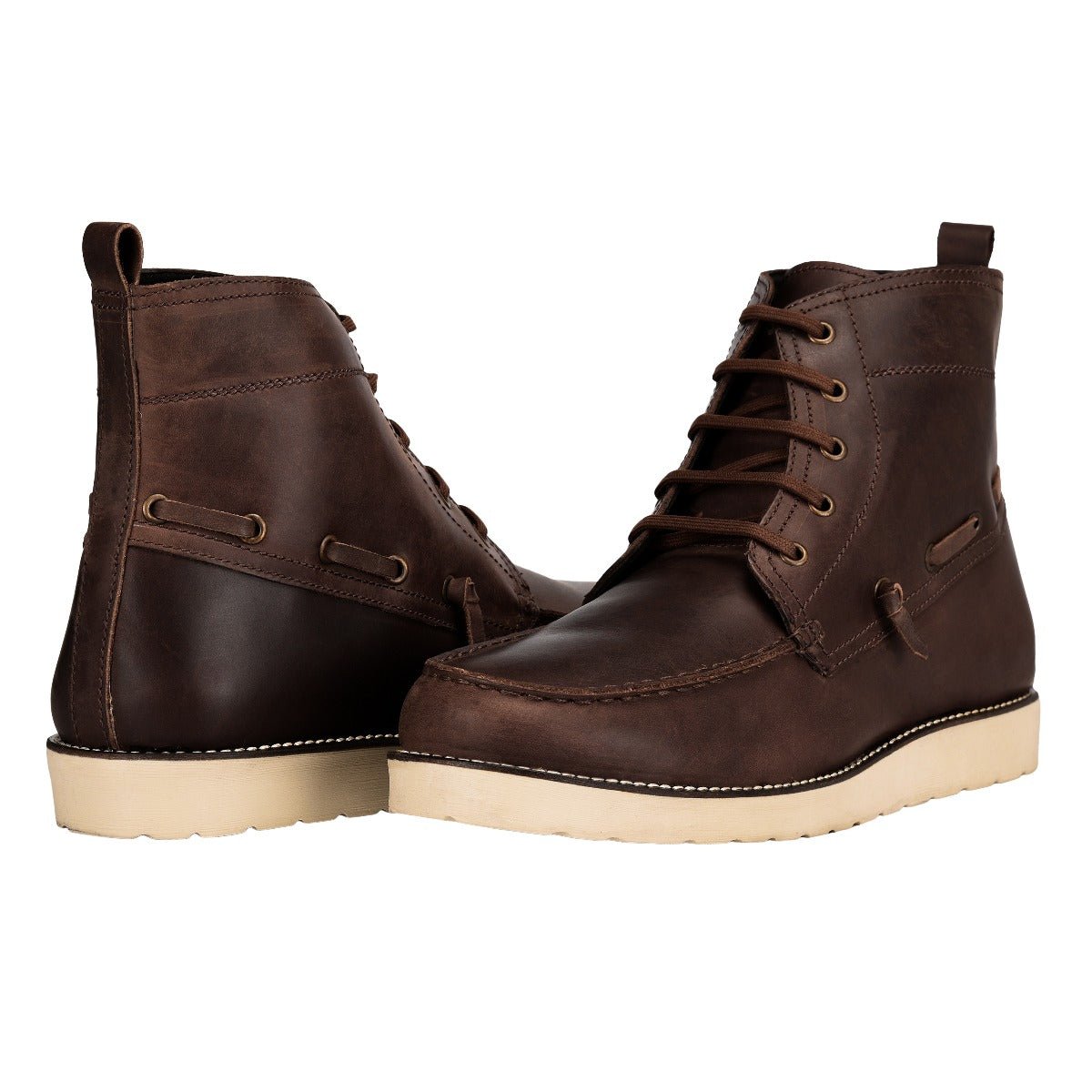 Auda Leather Lace-Up Boots