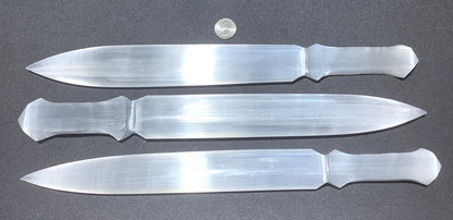 Large Selenite Crystal Decorative Sword Carving (15 Inch Avg)