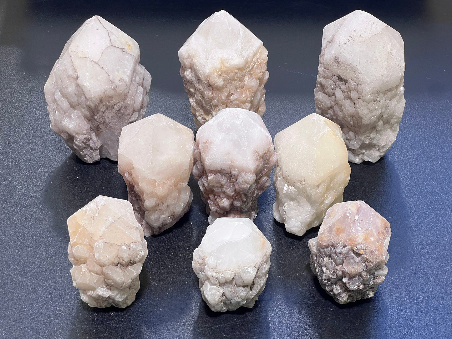 Candle Quartz Standing Crystal Point Towers ( S / M / L ) Rough Raw Carving