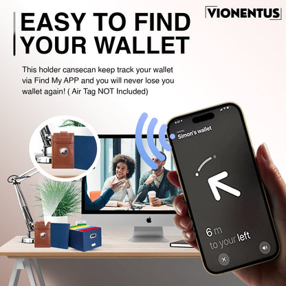 Women's AirTag Wallet : Deluxe Smart VN300