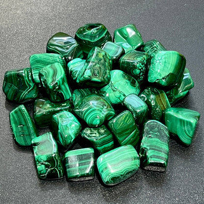 Malachite Tumbled (1 Kilo)(2.2 LBs) Bulk Wholesale Lot Polished Natural Gemstones Healing Crystals And Stones