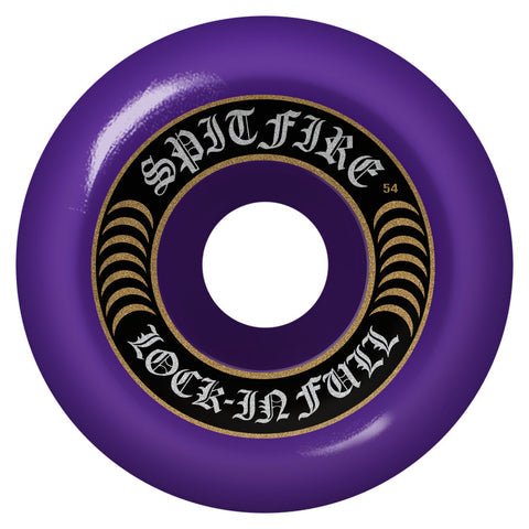 Spitfire Formula Four Lock ins Full Purple 54mm 99a Wheels