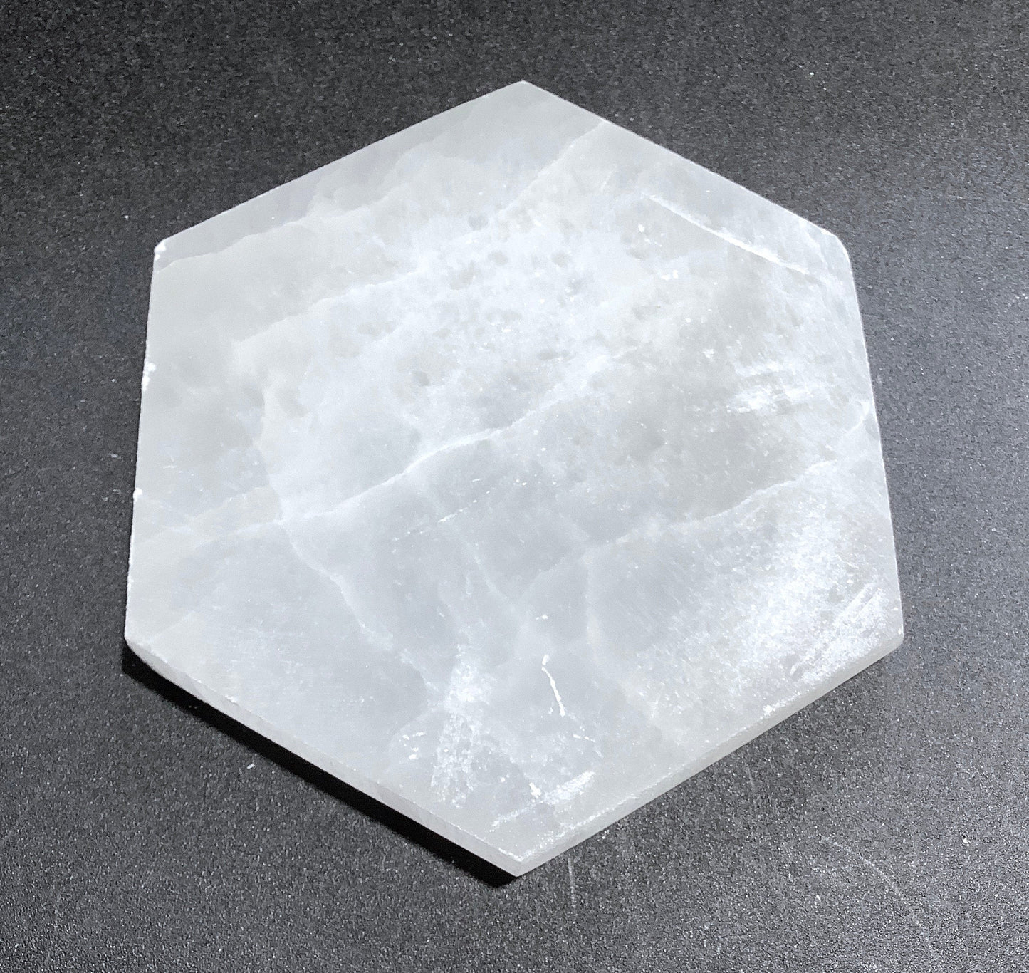 Large Selenite Crystal Hexagon Plate (5 pcs) Bulk Wholesale Carving Lot